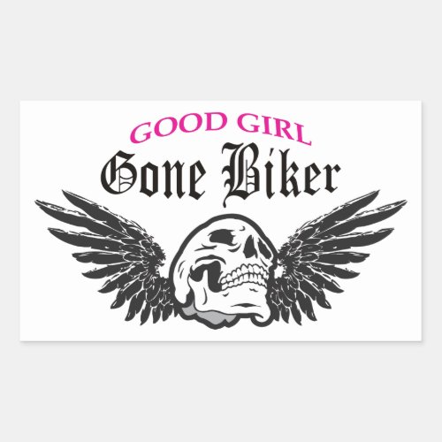 Good Girl Gone Biker Rectangular Sticker