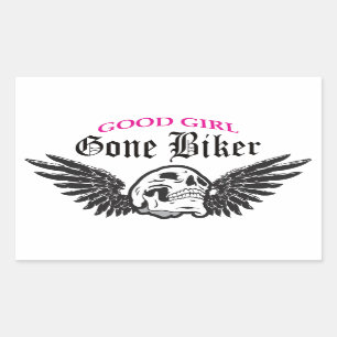 Good Girl Gone Biker Rectangular Sticker