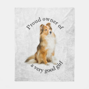 Good Girl Sheltie Fleece Blanket
