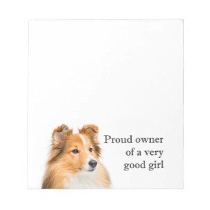 Good Girl Sheltie Notepad