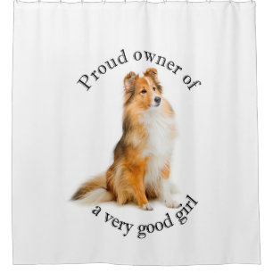 Good Girl Sheltie Shower Curtain