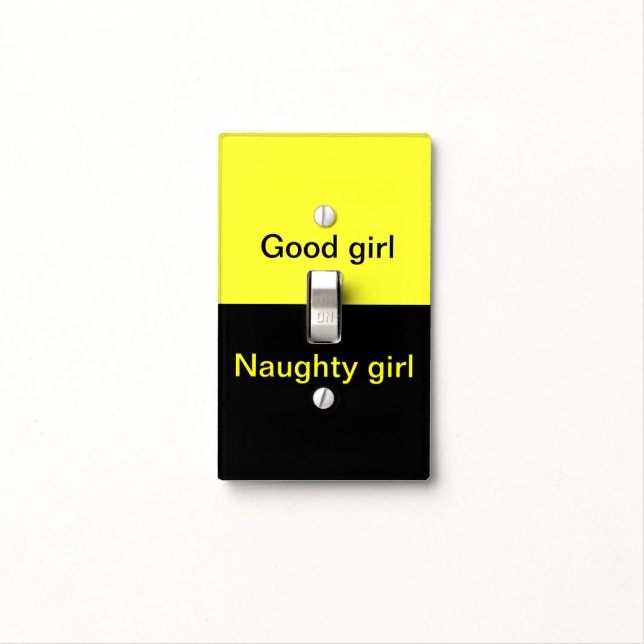 Good girl vs Naughty Girl Light Switch Cover (In Situ)
