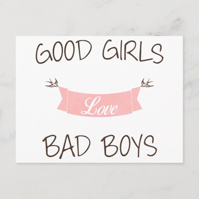 Good girls love bad boys postcard (Front)