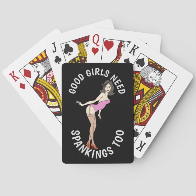 GOOD GIRLS NEED SPANKING TOO PLAYING CARDS (Back)