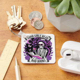 Good Girls Read Bad Books Keychain