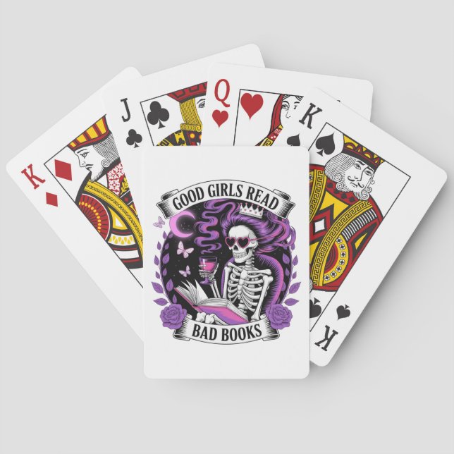 Good Girls Read Bad Books  Poker Cards (Back)