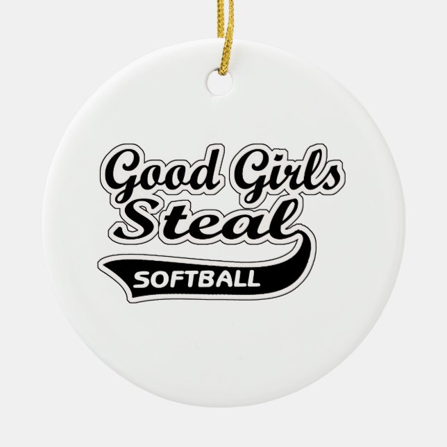Good Girls Steal (Black) Ceramic Ornament (Front)