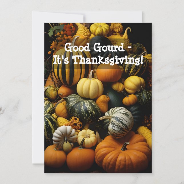 Good Gourd - It's Thanksgiving! Holiday Card (Front)
