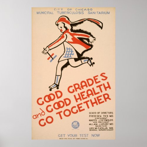 Good Grades And Good Health Go Together WPA Poster