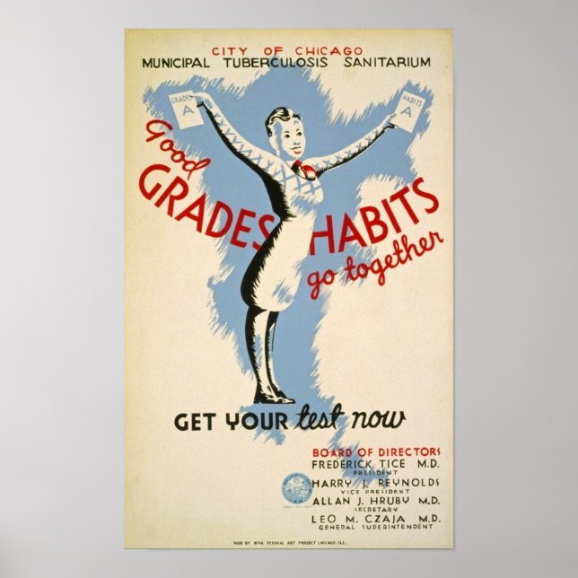 Good Grades Habit Vintage Poster (Front)