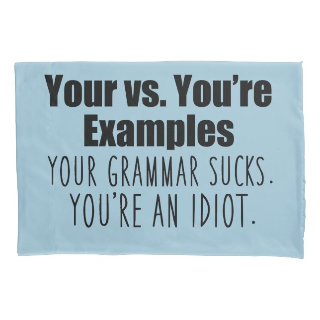 Good Grammar Pillow Case (Front)
