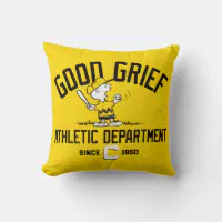 Good Grief Athletic Department Throw Pillow | Zazzle