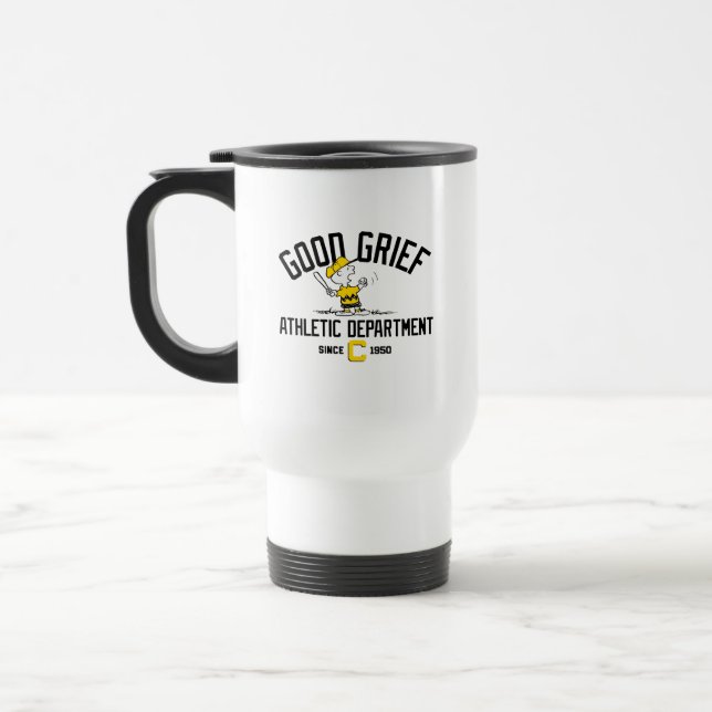 Good Grief Athletic Department Travel Mug (Left)