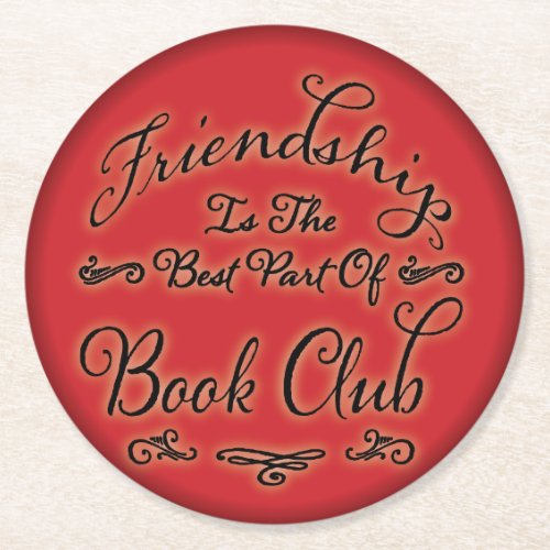 Good Group  Reading Book Club Friendship Round Paper Coaster