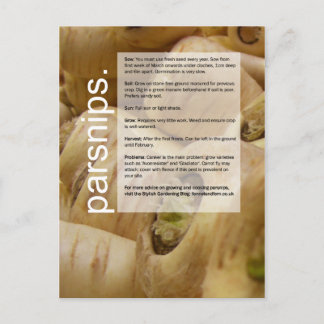 Good Growing Guide: Globe Artichokes & Parsnips Postcard