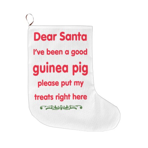 good guinea pig large christmas stocking