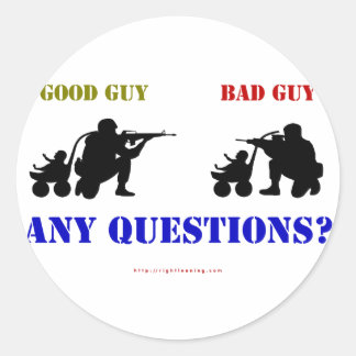 Good Guy - Bad Guy Classic Round Sticker