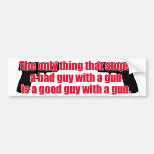 Good guy gun bumper sticker