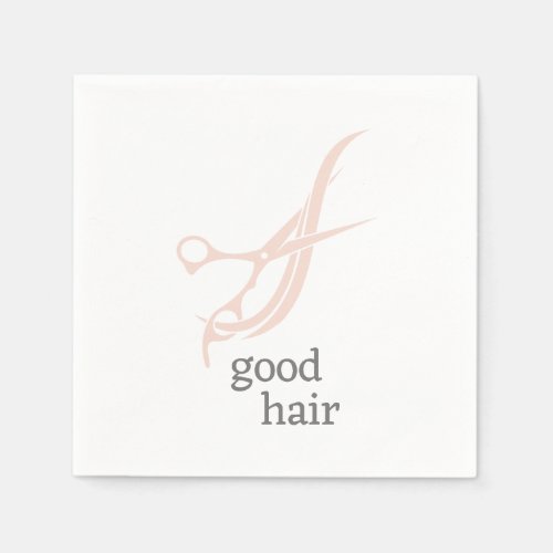 Good Hair Simple Logo Hair Stylist Colorist Napkins