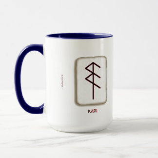 Good Health Bindrune & Personalized Name - KARL Mug