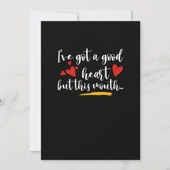 Good Heart Mouthy & Attitude Save The Date (Front)