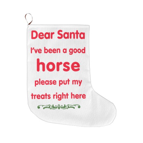good horse large christmas stocking