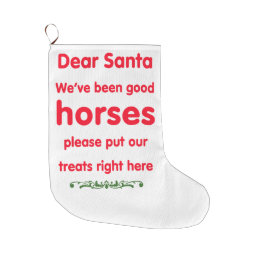 good horses large christmas stocking