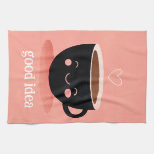 Good Idea Cute Coffee Cup Kitchen Towel Minimal