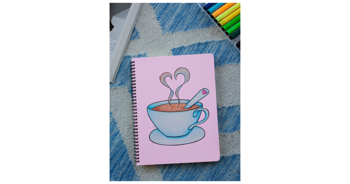 Personalized Pink Glitter Artist Sketchbook Notebook