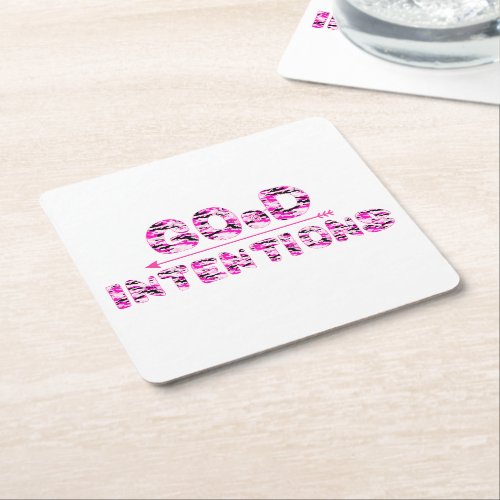 Good Intentions Square Paper Coaster