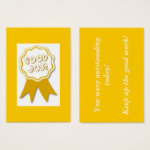 Good Job! Award Card (Front & Back)
