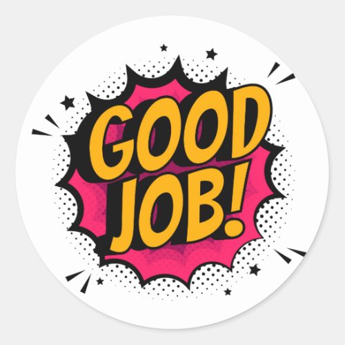 Good Job Comic Book Pop Art Sticker