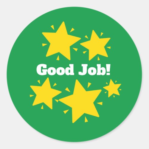 Good Job  Customize Reward Sticker with Stars