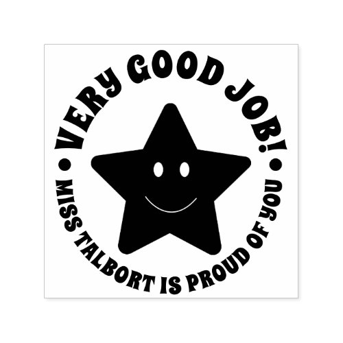 Good Job Emoij Personalized teacher school Self_inking Stamp