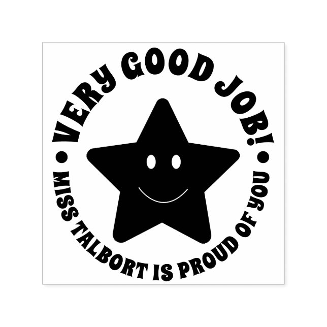 Good Job Emoij Personalized teacher school Self-inking Stamp (Design)