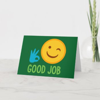 Good Job Emoji Card by MishMoshEmoji at Zazzle