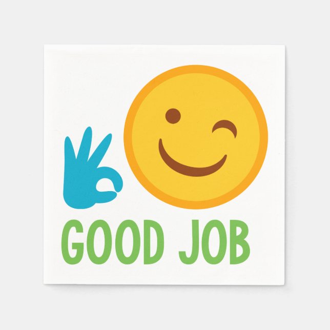 Good Job Emoji Napkins (Front)