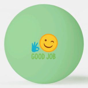 Good Job Emoji Ping Pong Ball
