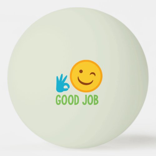 Good Job Emoji Ping Pong Ball