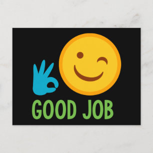 Good Job Emoji Postcard
