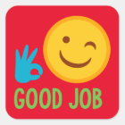 Good Job Emoji Square Sticker