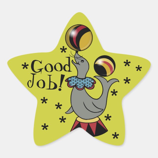 Good Job! Juggling Seal Star Reward (Front)