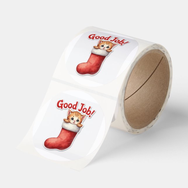 Good Job Kids Motivational Sticker Kitten (Roll)