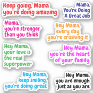 Good Job Mom Quotes Message Stickers for Mama
