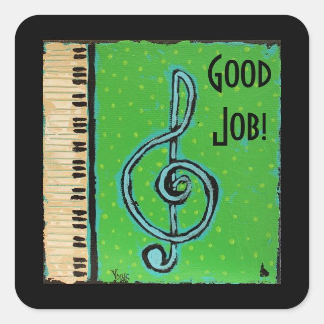 Good Job piano student stickers (Front)