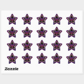 Good Job You Deserve a Star! Groovy Purple Gold Star Sticker (Sheet)