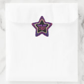 Good Job You Deserve a Star! Groovy Purple Gold Star Sticker (Bag)