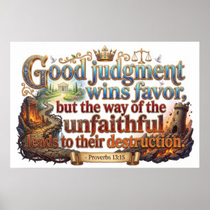 Good Judgment Wins Favor Unfaithfulness Only Ruin Poster