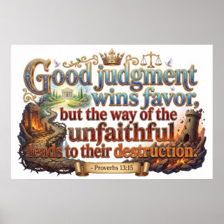 Good Judgment Wins Favor Unfaithfulness Only Ruin Poster