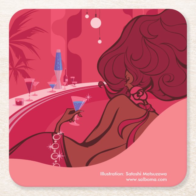 Good Juice Square Paper Coaster (Front)